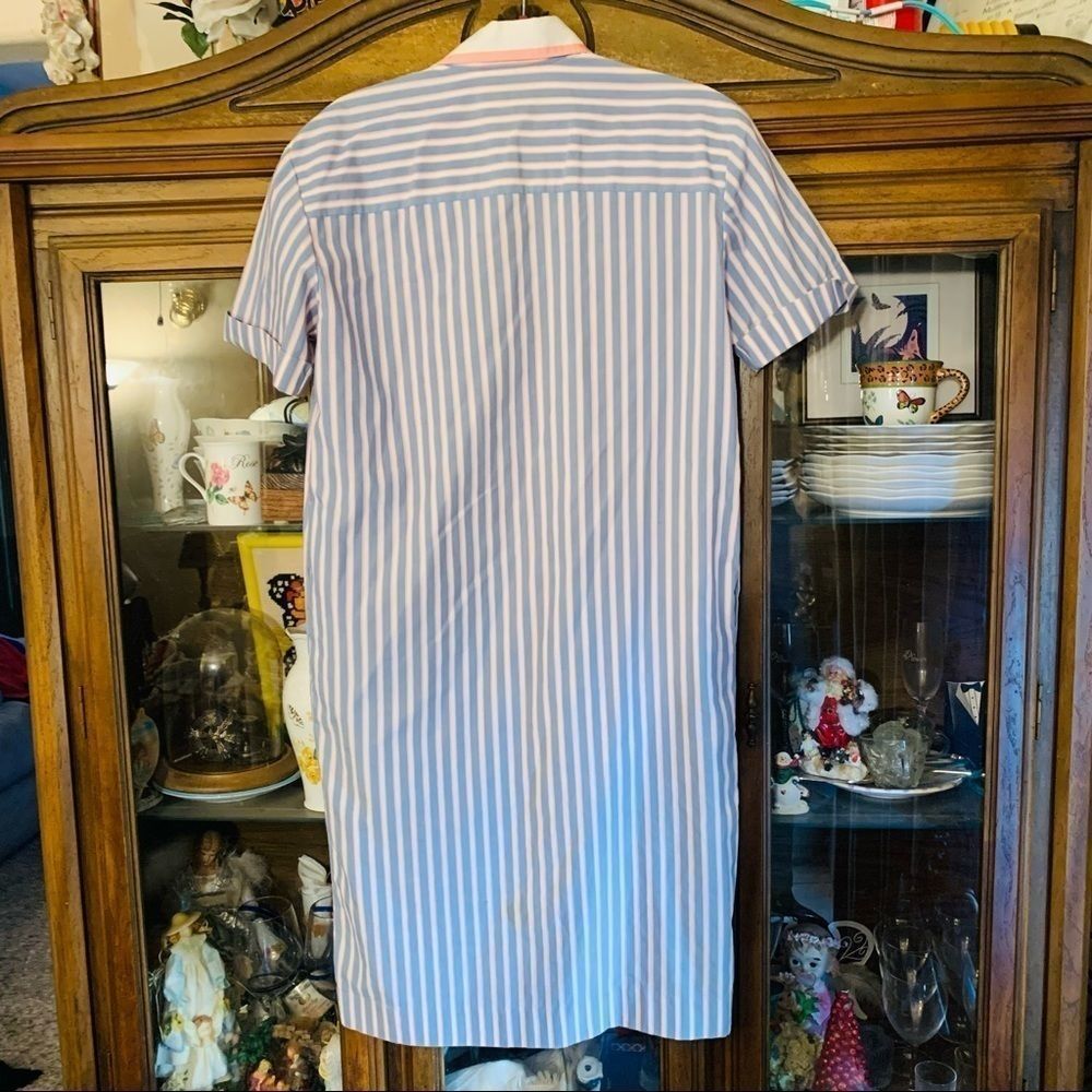 Vintage Schrader petite pink & blue shirt dress - Picture 5 of 10